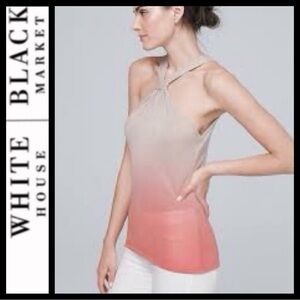 NWT WHBM Shimmer Ombré Halter Top